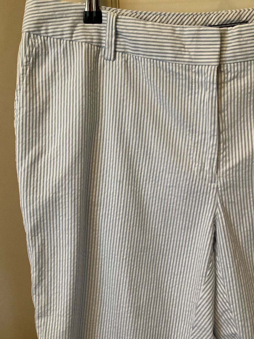 Lands' End Light Blue & White Striped Seersucker Pants - Picture 3 of 7